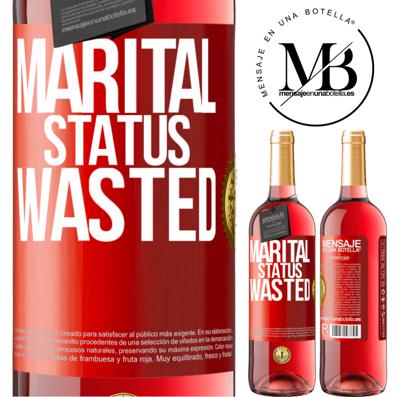 29,95 € Free Shipping | Rosé Wine ROSÉ Edition Marital status: wasted Red Label. Customizable label Young wine Harvest 2025 Tempranillo