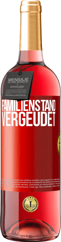 29,95 € Kostenloser Versand | Roséwein ROSÉ Ausgabe Familienstand: vergeudet Rote Markierung. Anpassbares Etikett Junger Wein Ernte 2024 Tempranillo