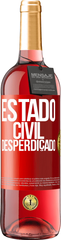 29,95 € | Vinho rosé Edição ROSÉ Estado civil: desperdiçado Etiqueta Vermelha. Etiqueta personalizável Vinho jovem Colheita 2023 Tempranillo