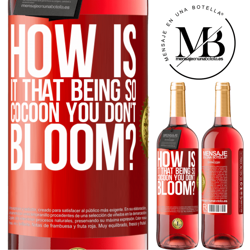29,95 € Free Shipping | Rosé Wine ROSÉ Edition how is it that being so cocoon you don't bloom? Red Label. Customizable label Young wine Harvest 2022 Tempranillo