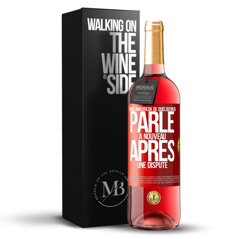 29,95 € Envoi gratuit | Vin rosé Édition ROSÉ Tombe amoureux de quelqu'un qui parle à nouveau après une dispute Étiquette Rouge. Étiquette personnalisable Vin jeune Récolte 2024 Tempranillo