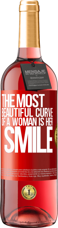 29,95 € | Rosé Wine ROSÉ Edition The most beautiful curve of a woman is her smile Red Label. Customizable label Young wine Harvest 2024 Tempranillo