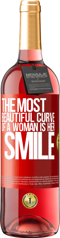 29,95 € | Rosé Wine ROSÉ Edition The most beautiful curve of a woman is her smile Red Label. Customizable label Young wine Harvest 2025 Tempranillo