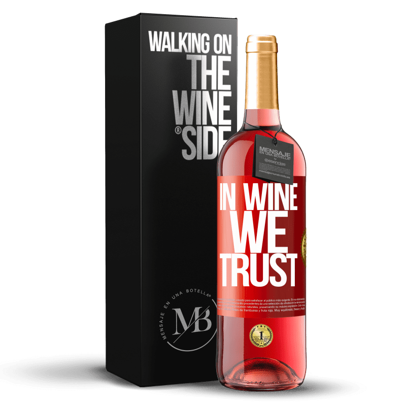 29,95 € Kostenloser Versand | Roséwein ROSÉ Ausgabe in wine we trust Rote Markierung. Anpassbares Etikett Junger Wein Ernte 2023 Tempranillo