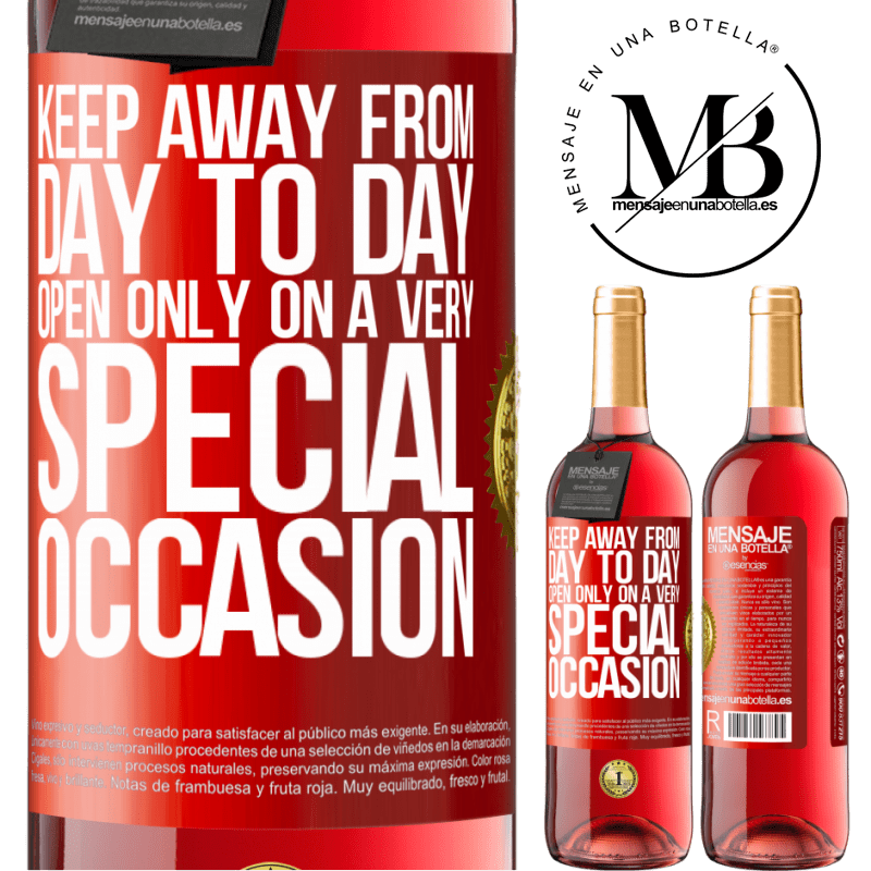 29,95 € Free Shipping | Rosé Wine ROSÉ Edition Keep away from day to day. Open only on a very special occasion Red Label. Customizable label Young wine Harvest 2024 Tempranillo
