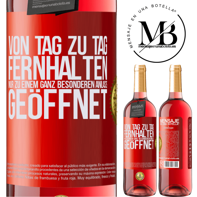 29,95 € Kostenloser Versand | Roséwein ROSÉ Ausgabe Vom alltäglichen fernhalten. Nur zu einem ganz besonderen Anlass öffnen Rote Markierung. Anpassbares Etikett Junger Wein Ernte 2024 Tempranillo