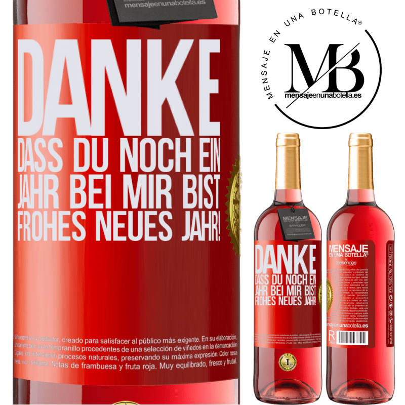 29,95 € Kostenloser Versand | Roséwein ROSÉ Ausgabe Danke, dass du noch ein Jahr an meiner Seite bist. Frohes neues Jahr! Rote Markierung. Anpassbares Etikett Junger Wein Ernte 2024 Tempranillo