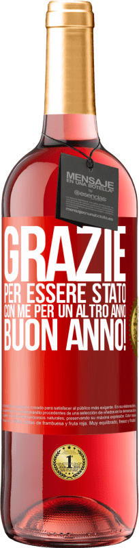 29,95 € Spedizione Gratuita | Vino rosato Edizione ROSÉ Grazie per essere stato con me per un altro anno. Buon anno! Etichetta Rossa. Etichetta personalizzabile Vino giovane Raccogliere 2025 Tempranillo