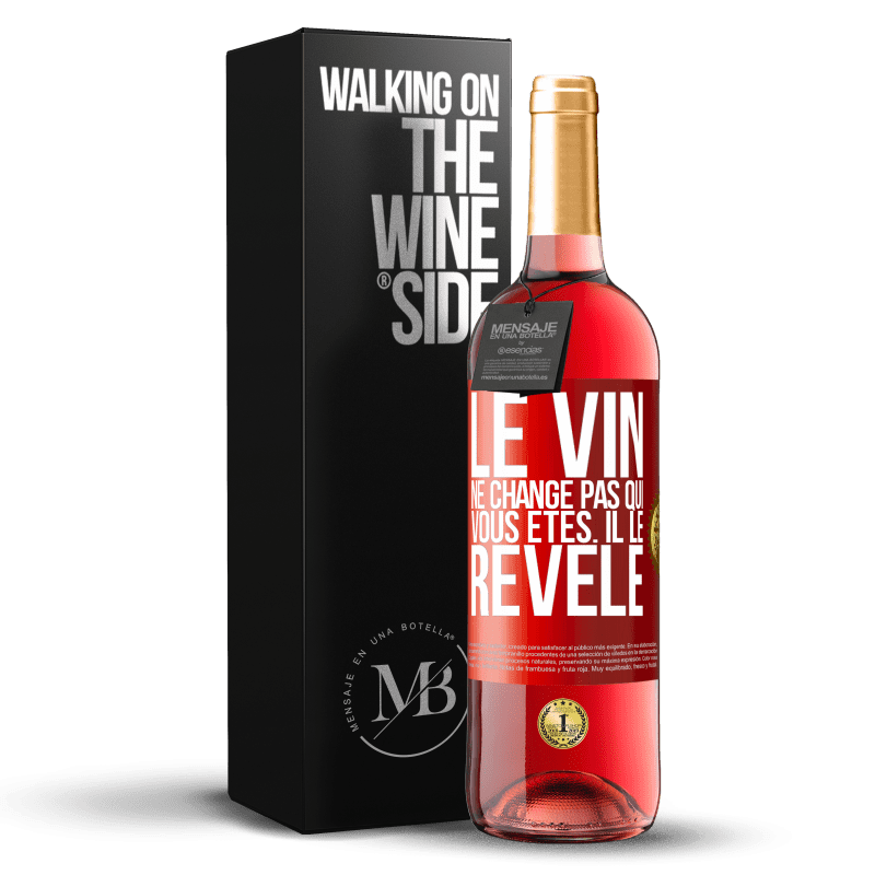 29,95 € Envoi gratuit | Vin rosé Édition ROSÉ Le vin ne change pas qui vous êtes. Il le révèle Étiquette Rouge. Étiquette personnalisable Vin jeune Récolte 2024 Tempranillo