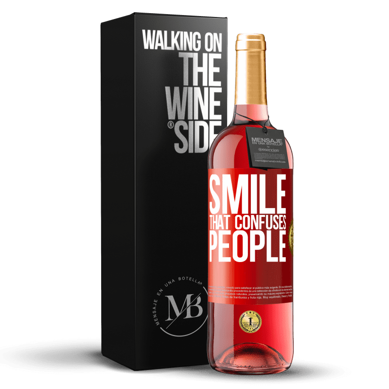 29,95 € 送料無料 | ロゼワイン ROSÉエディション 笑顔、人を混乱させる 赤いタグ. カスタマイズ可能なラベル 若いワイン 収穫 2023 Tempranillo
