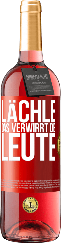 29,95 € | Roséwein ROSÉ Ausgabe Lächle, das verwirrt die Leute Rote Markierung. Anpassbares Etikett Junger Wein Ernte 2023 Tempranillo