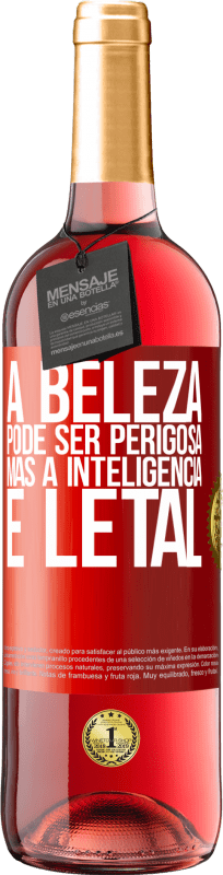 29,95 € | Vinho rosé Edição ROSÉ A beleza pode ser perigosa, mas a inteligência é letal Etiqueta Vermelha. Etiqueta personalizável Vinho jovem Colheita 2025 Tempranillo