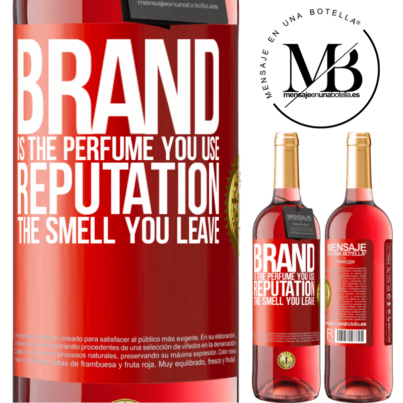 24,95 € Free Shipping | Rosé Wine ROSÉ Edition Brand is the perfume you use. Reputation, the smell you leave Red Label. Customizable label Young wine Harvest 2021 Tempranillo