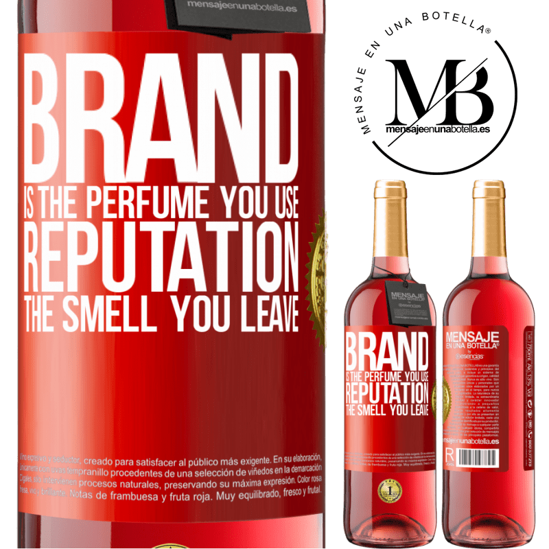 29,95 € Free Shipping | Rosé Wine ROSÉ Edition Brand is the perfume you use. Reputation, the smell you leave Red Label. Customizable label Young wine Harvest 2024 Tempranillo