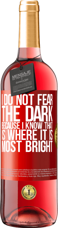 29,95 € Free Shipping | Rosé Wine ROSÉ Edition I do not fear the dark, because I know that is where it is most bright Red Label. Customizable label Young wine Harvest 2025 Tempranillo