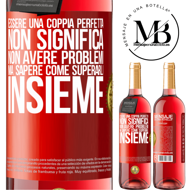29,95 € Spedizione Gratuita | Vino rosato Edizione ROSÉ Essere una coppia perfetta non significa non avere problemi, ma sapere come superarli insieme Etichetta Rossa. Etichetta personalizzabile Vino giovane Raccogliere 2024 Tempranillo