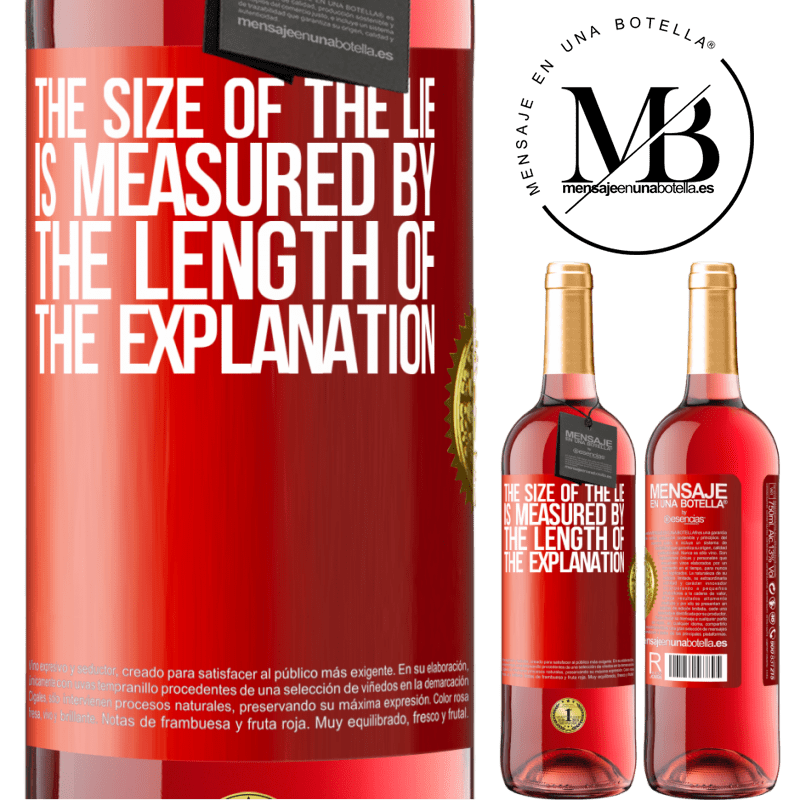 29,95 € Free Shipping | Rosé Wine ROSÉ Edition The size of the lie is measured by the length of the explanation Red Label. Customizable label Young wine Harvest 2021 Tempranillo