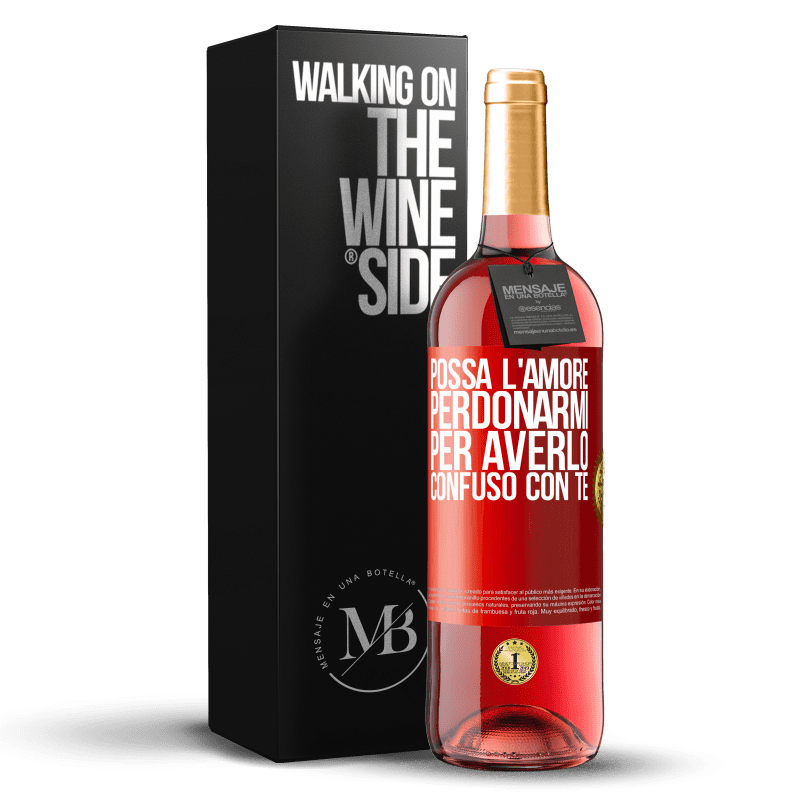 29,95 € Spedizione Gratuita | Vino rosato Edizione ROSÉ Possa l'amore perdonarmi per averlo confuso con te Etichetta Rossa. Etichetta personalizzabile Vino giovane Raccogliere 2024 Tempranillo