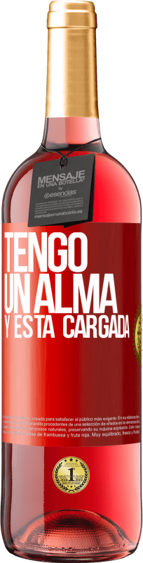 29,95 € Free Shipping | Rosé Wine ROSÉ Edition Tengo un alma y está cargada Red Label. Customizable label Young wine Harvest 2021 Tempranillo