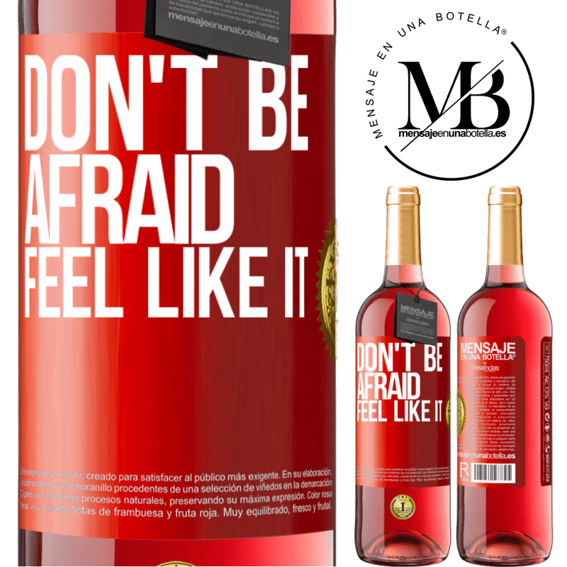 29,95 € Free Shipping | Rosé Wine ROSÉ Edition Don't be afraid, feel like it Red Label. Customizable label Young wine Harvest 2023 Tempranillo