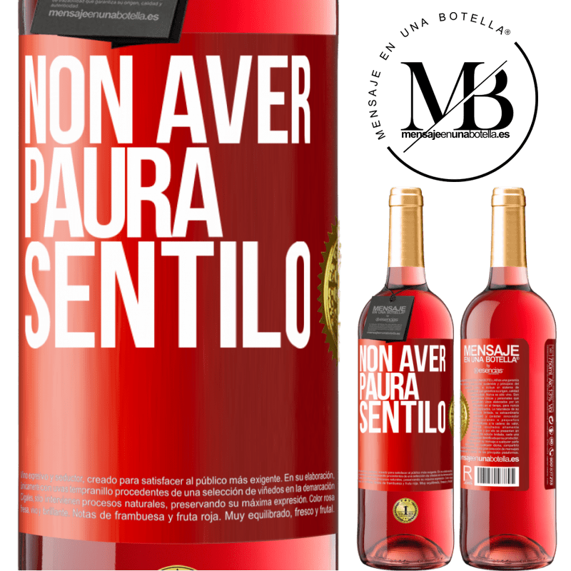 29,95 € Spedizione Gratuita | Vino rosato Edizione ROSÉ Non aver paura, sentilo Etichetta Rossa. Etichetta personalizzabile Vino giovane Raccogliere 2023 Tempranillo