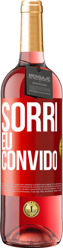 29,95 € | Vinho rosé Edição ROSÉ Sorri eu convido Etiqueta Vermelha. Etiqueta personalizável Vinho jovem Colheita 2024 Tempranillo