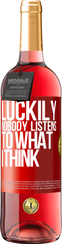 29,95 € | 桃红葡萄酒 ROSÉ版 幸运的是没有人听我的想法 红色标签. 可自定义的标签 青年酒 收成 2025 Tempranillo