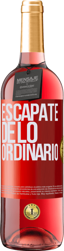 29,95 € | Vino Rosado Edición ROSÉ Escápate de lo ordinario Etiqueta Roja. Etiqueta personalizable Vino joven Cosecha 2024 Tempranillo