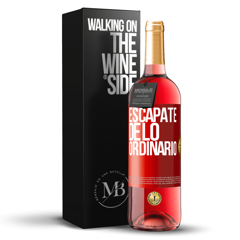 29,95 € Envío gratis | Vino Rosado Edición ROSÉ Escápate de lo ordinario Etiqueta Roja. Etiqueta personalizable Vino joven Cosecha 2024 Tempranillo