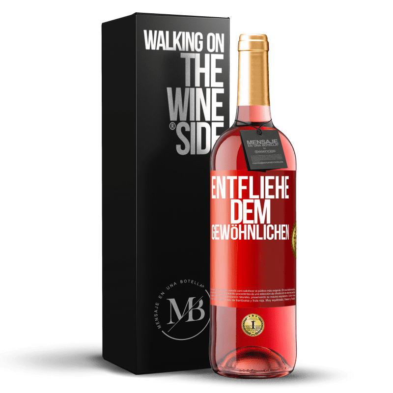 29,95 € Kostenloser Versand | Roséwein ROSÉ Ausgabe Entfliehe dem Gewöhnlichen Rote Markierung. Anpassbares Etikett Junger Wein Ernte 2024 Tempranillo