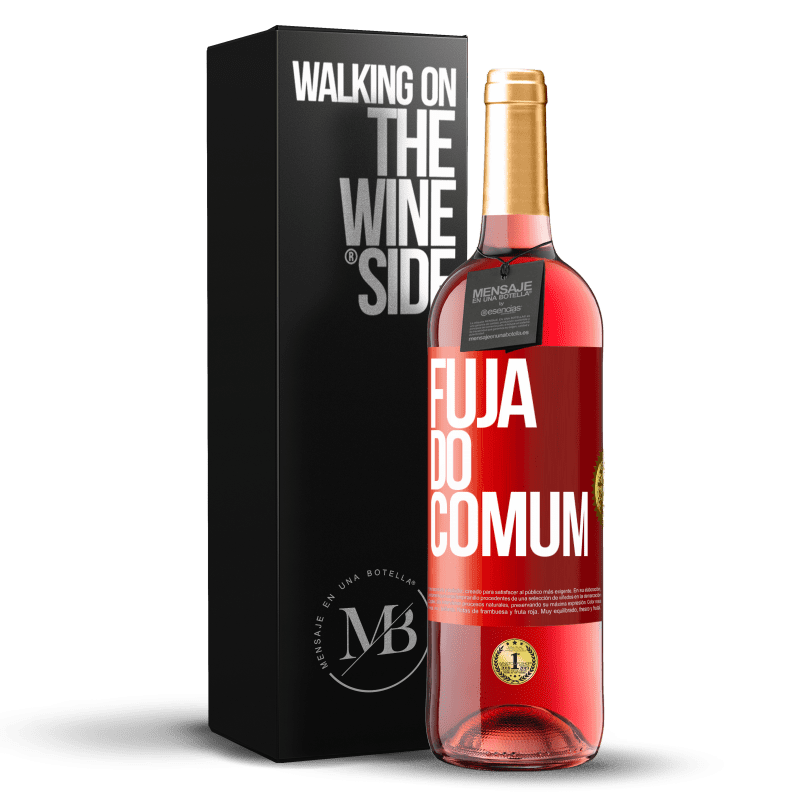 29,95 € Envio grátis | Vinho rosé Edição ROSÉ Fuja do comum Etiqueta Vermelha. Etiqueta personalizável Vinho jovem Colheita 2024 Tempranillo