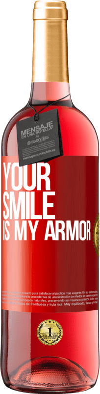 29,95 € Free Shipping | Rosé Wine ROSÉ Edition Your smile is my armor Red Label. Customizable label Young wine Harvest 2025 Tempranillo