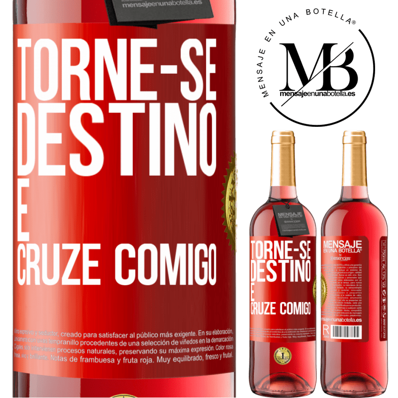 29,95 € Envio grátis | Vinho rosé Edição ROSÉ Torne-se destino e cruze comigo Etiqueta Vermelha. Etiqueta personalizável Vinho jovem Colheita 2024 Tempranillo