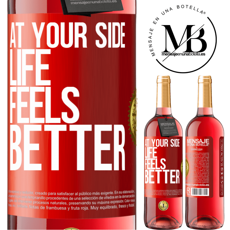 29,95 € Free Shipping | Rosé Wine ROSÉ Edition At your side life feels better Red Label. Customizable label Young wine Harvest 2021 Tempranillo