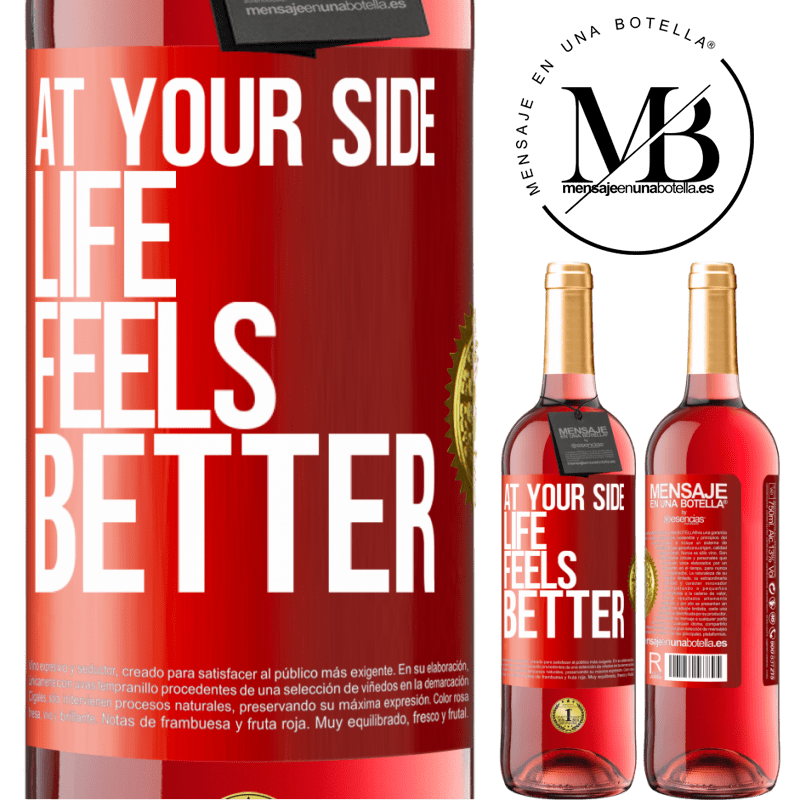 29,95 € Free Shipping | Rosé Wine ROSÉ Edition At your side life feels better Red Label. Customizable label Young wine Harvest 2022 Tempranillo