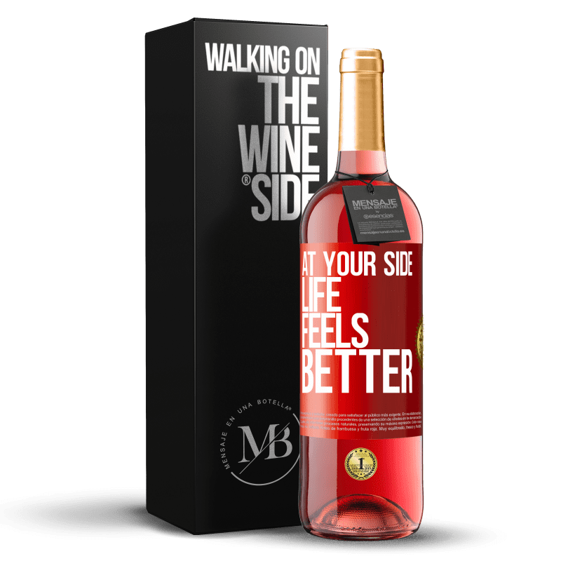 29,95 € Free Shipping | Rosé Wine ROSÉ Edition At your side life feels better Red Label. Customizable label Young wine Harvest 2024 Tempranillo