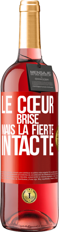 29,95 € Envoi gratuit | Vin rosé Édition ROSÉ Le cœur brisé. Mais la fierté intacte Étiquette Rouge. Étiquette personnalisable Vin jeune Récolte 2025 Tempranillo