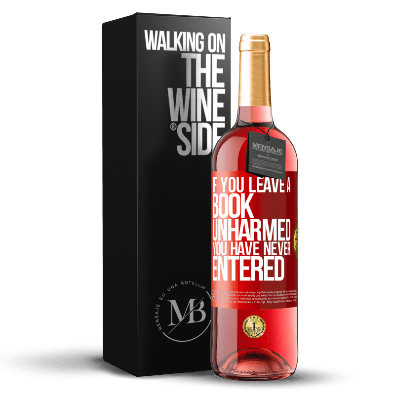 29,95 € Free Shipping | Rosé Wine ROSÉ Edition If you leave a book unharmed, you have never entered Red Label. Customizable label Young wine Harvest 2023 Tempranillo