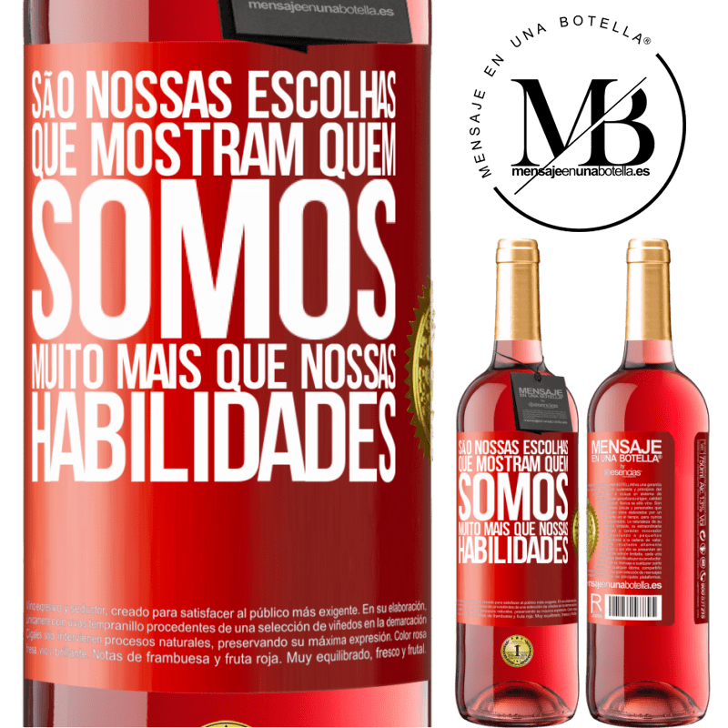 29,95 € Envio grátis | Vinho rosé Edição ROSÉ São nossas escolhas que mostram quem somos, muito mais que nossas habilidades Etiqueta Vermelha. Etiqueta personalizável Vinho jovem Colheita 2023 Tempranillo