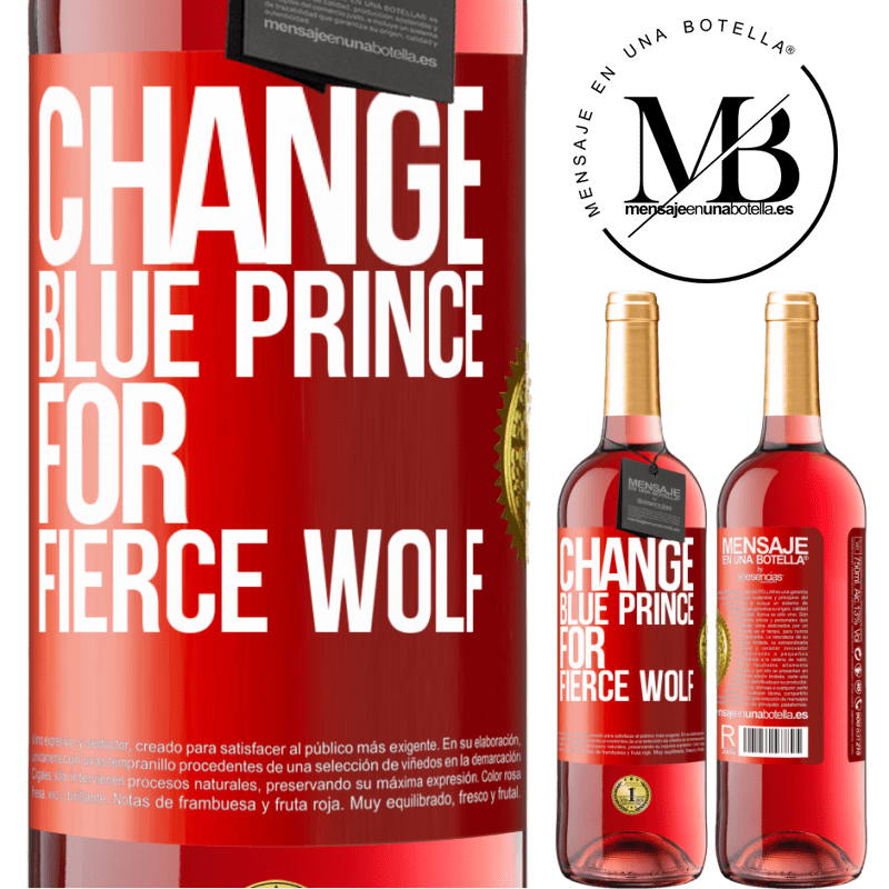 29,95 € Free Shipping | Rosé Wine ROSÉ Edition Change blue prince for fierce wolf Red Label. Customizable label Young wine Harvest 2023 Tempranillo