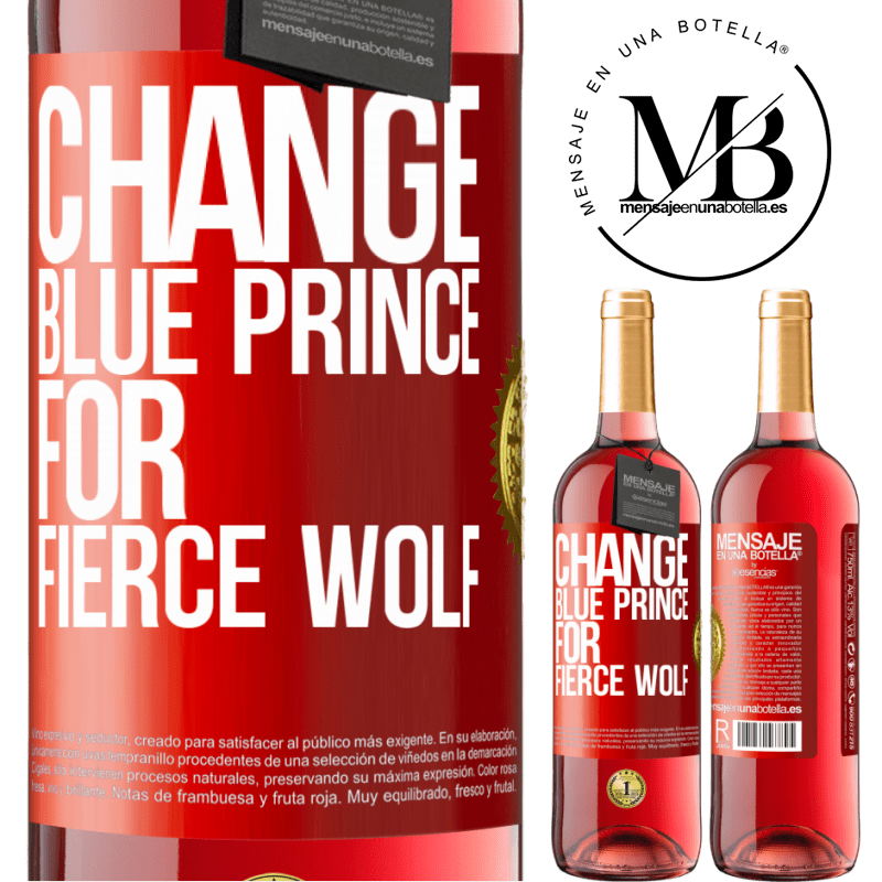 29,95 € Free Shipping | Rosé Wine ROSÉ Edition Change blue prince for fierce wolf Red Label. Customizable label Young wine Harvest 2025 Tempranillo