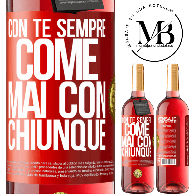 29,95 € Spedizione Gratuita | Vino rosato Edizione ROSÉ Con te sempre come mai con chiunque Etichetta Rossa. Etichetta personalizzabile Vino giovane Raccogliere 2025 Tempranillo