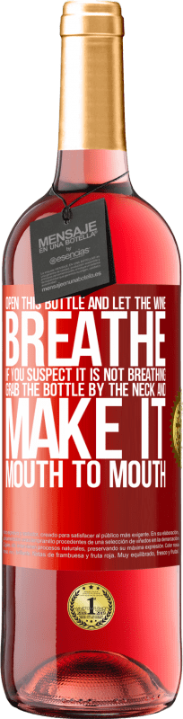 29,95 € | 桃红葡萄酒 ROSÉ版 打开这个瓶子，让葡萄酒呼吸。如果您怀疑自己没有呼吸，请抓住脖子抓住瓶子，使其口对口 红色标签. 可自定义的标签 青年酒 收成 2023 Tempranillo