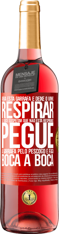 29,95 € | Vinho rosé Edição ROSÉ Abra esta garrafa e deixe o vinho respirar. Se você suspeitar que não está respirando, pegue a garrafa pelo pescoço e faça Etiqueta Vermelha. Etiqueta personalizável Vinho jovem Colheita 2025 Tempranillo