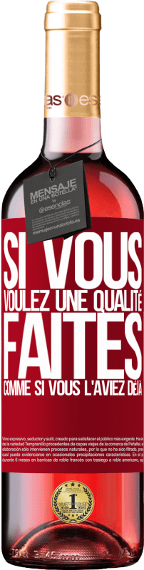 29,95 € Envoi gratuit | Vin rosé Édition ROSÉ Si vous voulez une qualité, faites comme si vous l'aviez déjà Étiquette Rouge. Étiquette personnalisable Vin jeune Récolte 2025 Tempranillo