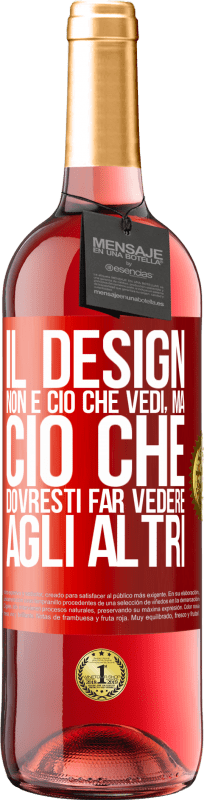 «Il design non è ciò che vedi, ma ciò che dovresti far vedere agli altri» Edizione ROSÉ