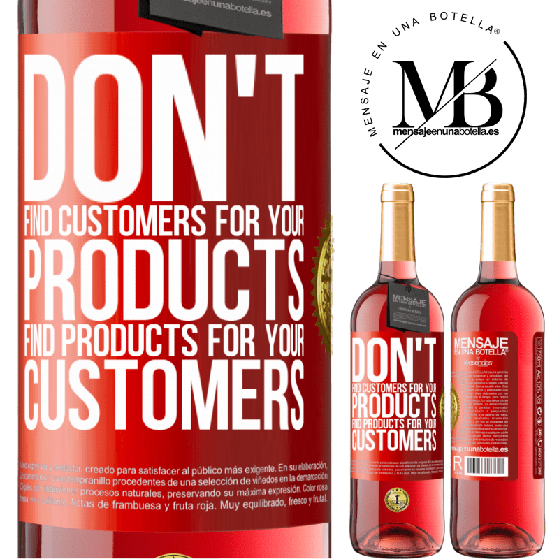 29,95 € Free Shipping | Rosé Wine ROSÉ Edition Don't find customers for your products, find products for your customers Red Label. Customizable label Young wine Harvest 2025 Tempranillo