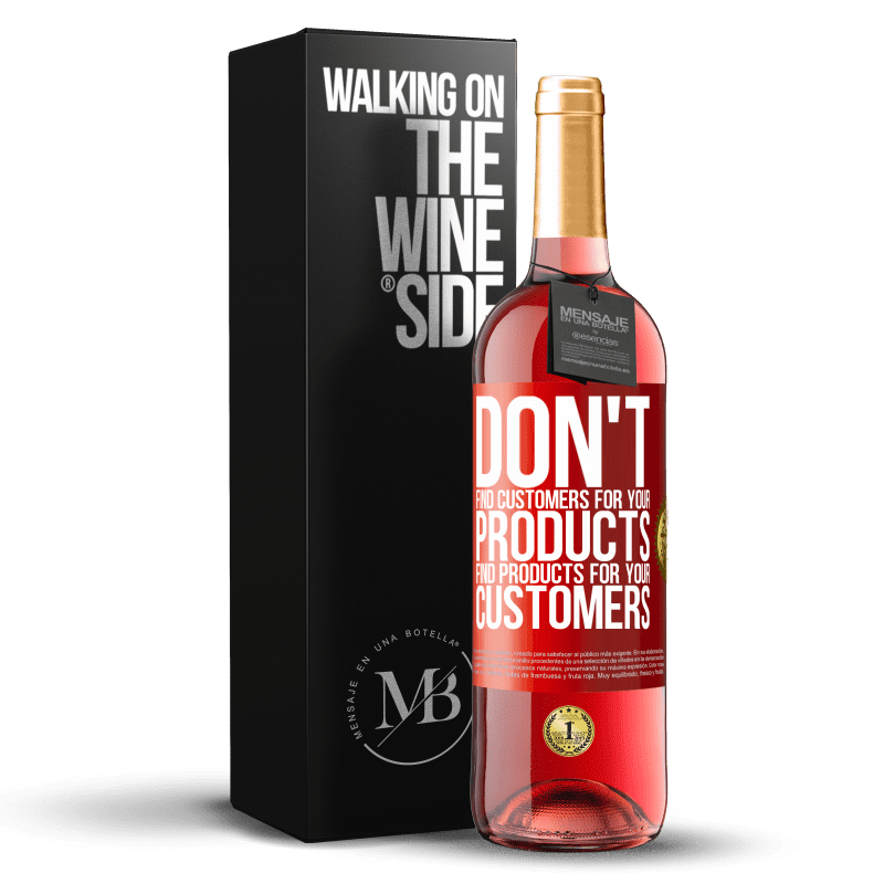 29,95 € Free Shipping | Rosé Wine ROSÉ Edition Don't find customers for your products, find products for your customers Red Label. Customizable label Young wine Harvest 2023 Tempranillo