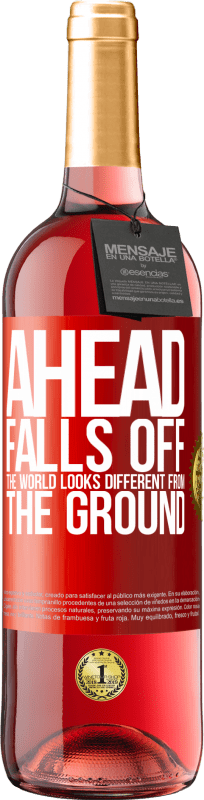 29,95 € Free Shipping | Rosé Wine ROSÉ Edition Ahead. Falls off. The world looks different from the ground Red Label. Customizable label Young wine Harvest 2023 Tempranillo