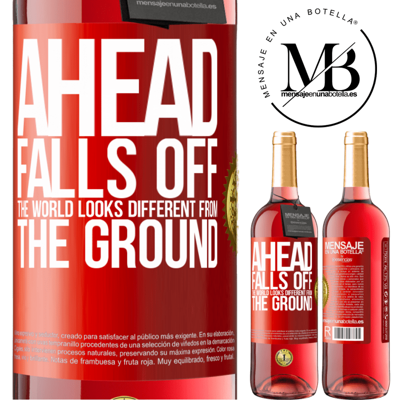 24,95 € Free Shipping | Rosé Wine ROSÉ Edition Ahead. Falls off. The world looks different from the ground Red Label. Customizable label Young wine Harvest 2021 Tempranillo